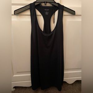 Nine West sheer striped tank. Black Size Medium.